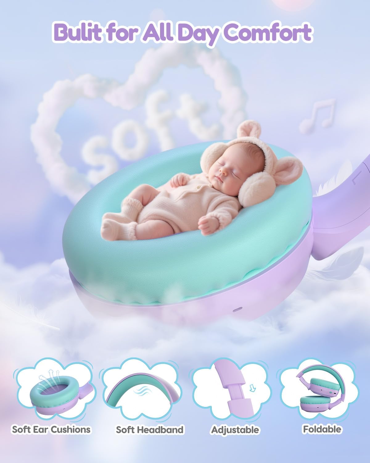 Thumbnail 3 de acer Kids Bluetooth Headphones 60H Playtime