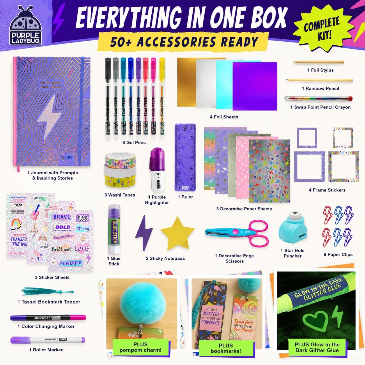 Detalle 2 de Rebel Girls DIY Journal Kit journaling kit for ages 8-12