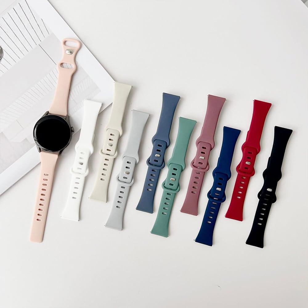 Detalle de Silicone Watch Strap for Garmin Lily 2 (Active) – Replacement Band in Colourful Sport Kit