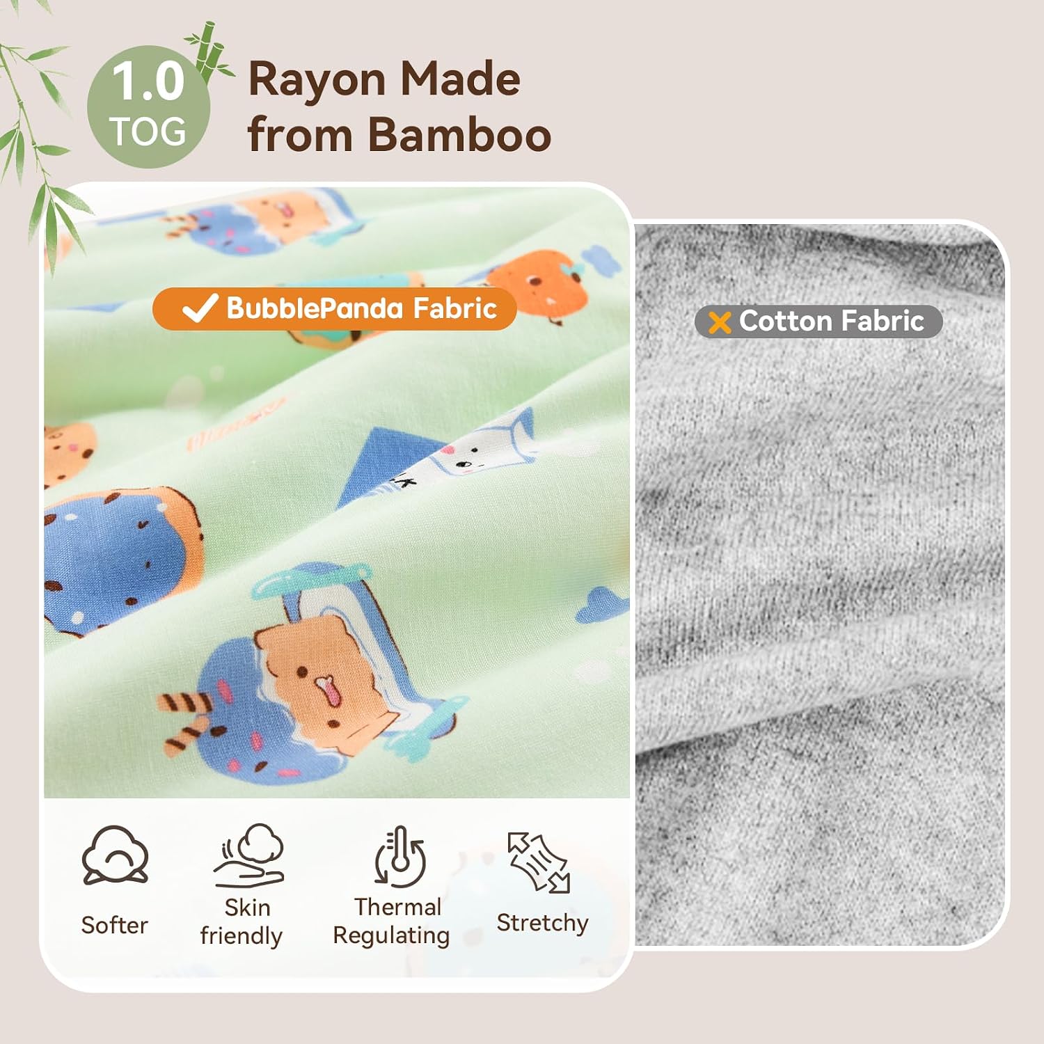 Detalle de BubblePanda Baby Sleep Sack with Feet, 6-12 Months