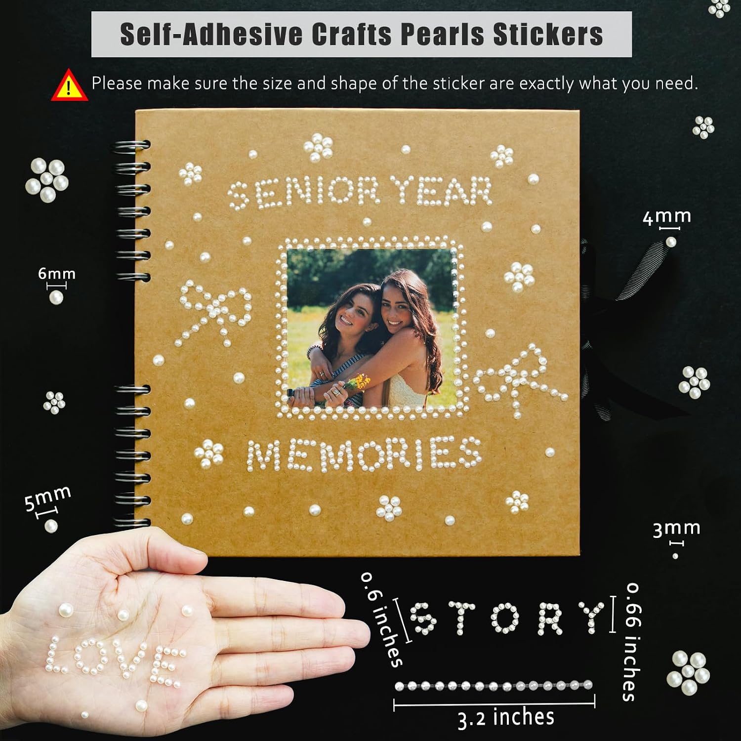 Detalle 2 de Craft Pearl Sticker Set, 570 pieces