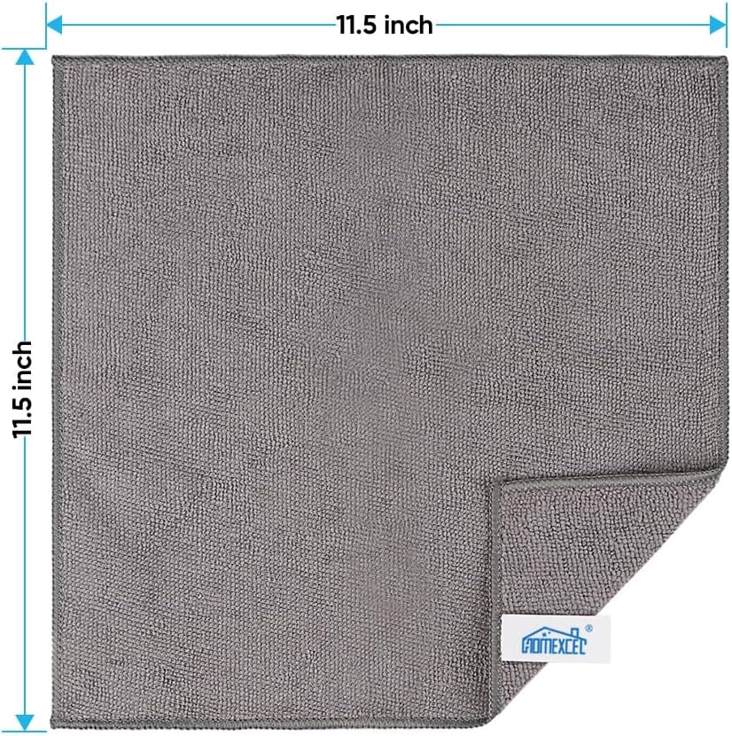 Thumbnail 6 de HOMEXCEL Grey Microfiber Cleaning Cloth (12 Pack) — Lint-Free, Scratch-Free Towels for Car Care & Home Cleaning