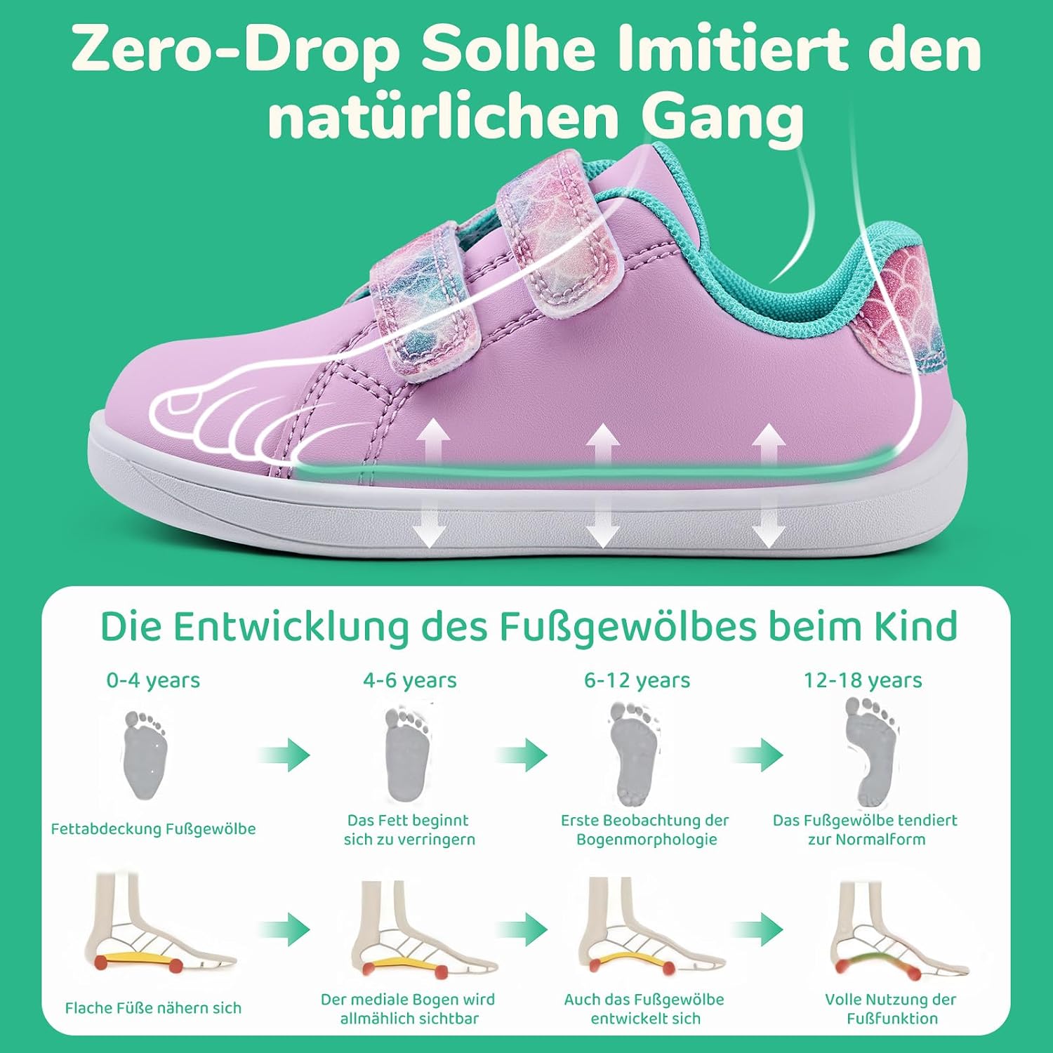 Thumbnail 3 de IceUnicorn Barfußschuhe Kinder Breiter Zehenraum