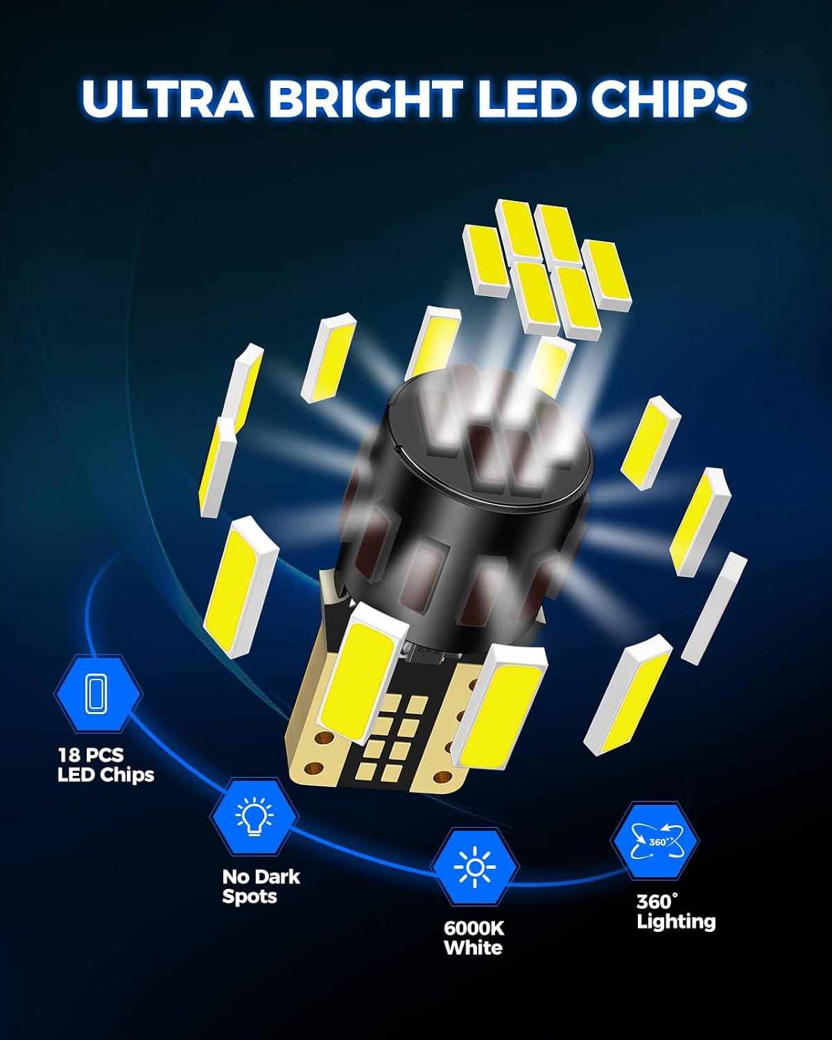 Detalle de Marsauto 194 LED Bulb 10-pack