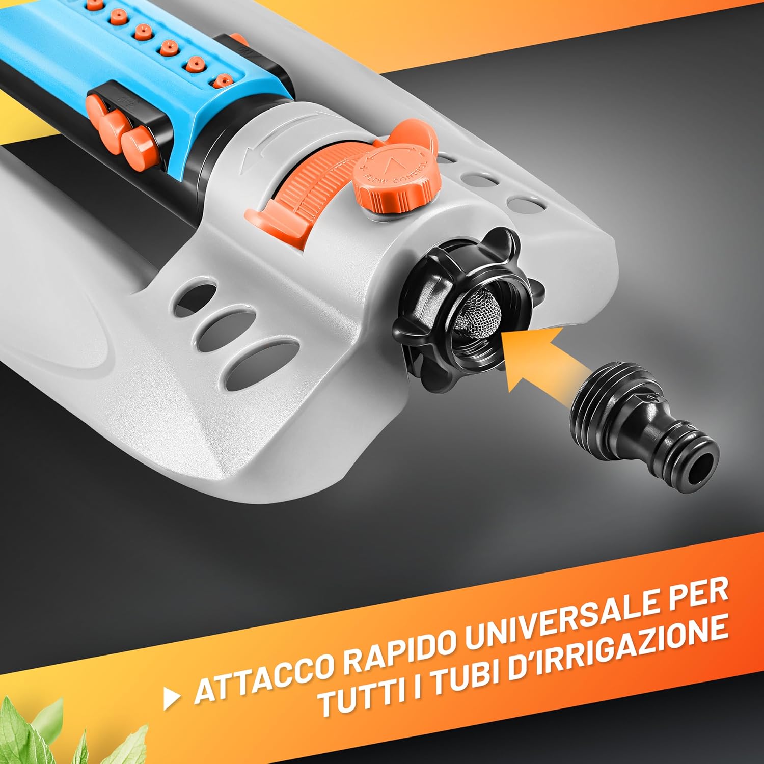 Detalle de GRÜNTEK Irrigatore da Giardino Oscillante Automatico Rettangolare – Copertura ampia e versatilità per superfici fino a 462 m²