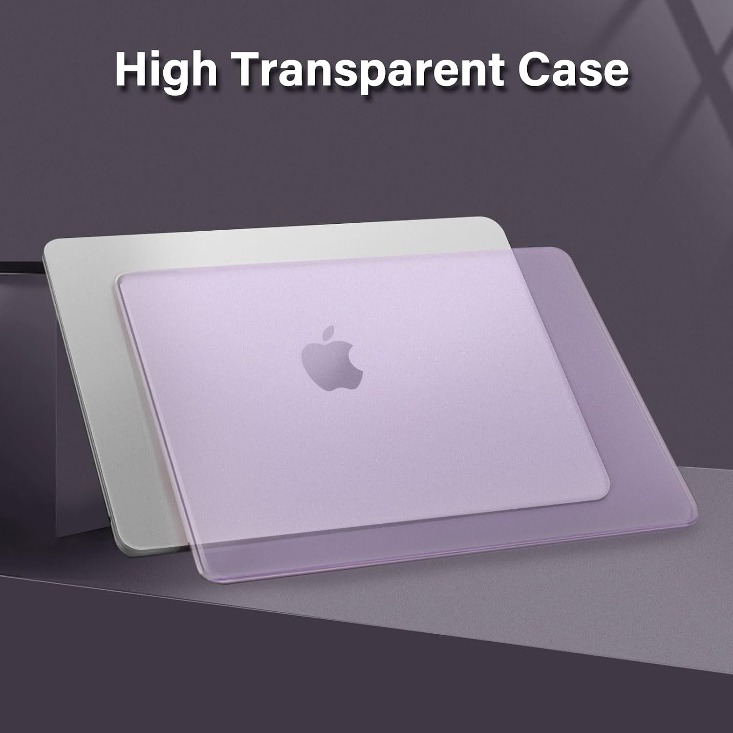 Detalle 2 de MOSISO Hülle für MacBook Air 13 Zoll M5/M4/M3/M2 – Ultradünn, Hartschale, Lila, präzise Passform (A3449/A3240/A3113/A2681)