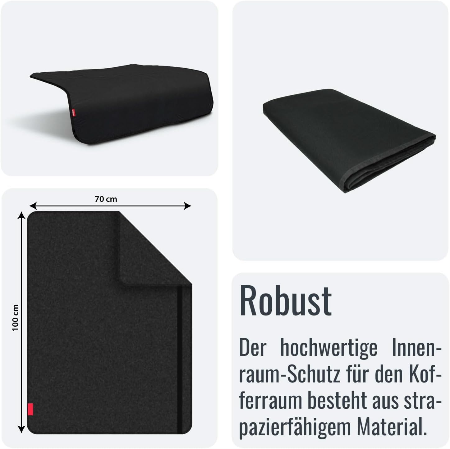 Thumbnail 2 de achilles Ladekantenschutz Kofferraum – Kofferraumschutzmatte für Hund, kratzfest & wasserdicht, universal 100×70 cm