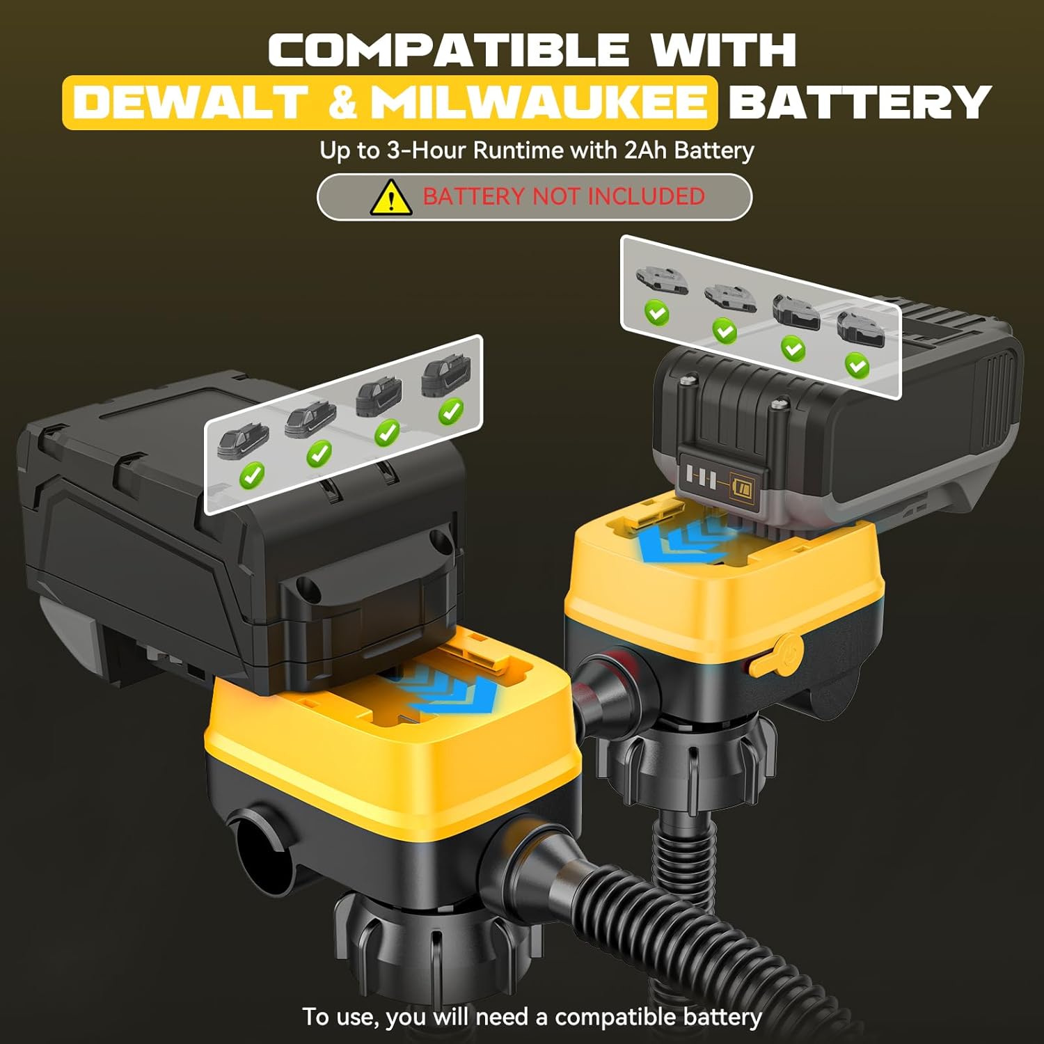Thumbnail 3 de Ecarke Auto Shut-Off Cordless Fuel Transfer Pump (3.2GPM) for Gasoline & Diesel