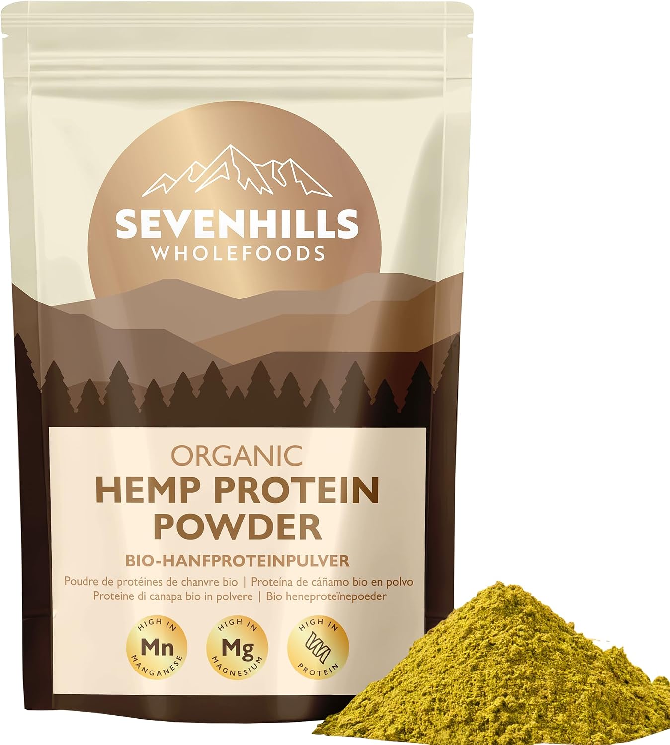 Bio Hanfproteinpulver 1kg, Roh – vegan, biologisch zertifiziert, in Europa angebaut