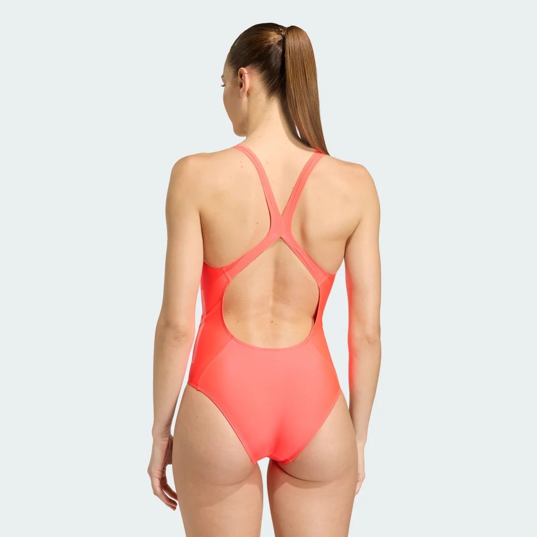 Detalle de Bañador C-Back 3 bandas de Adidas – Rosa
