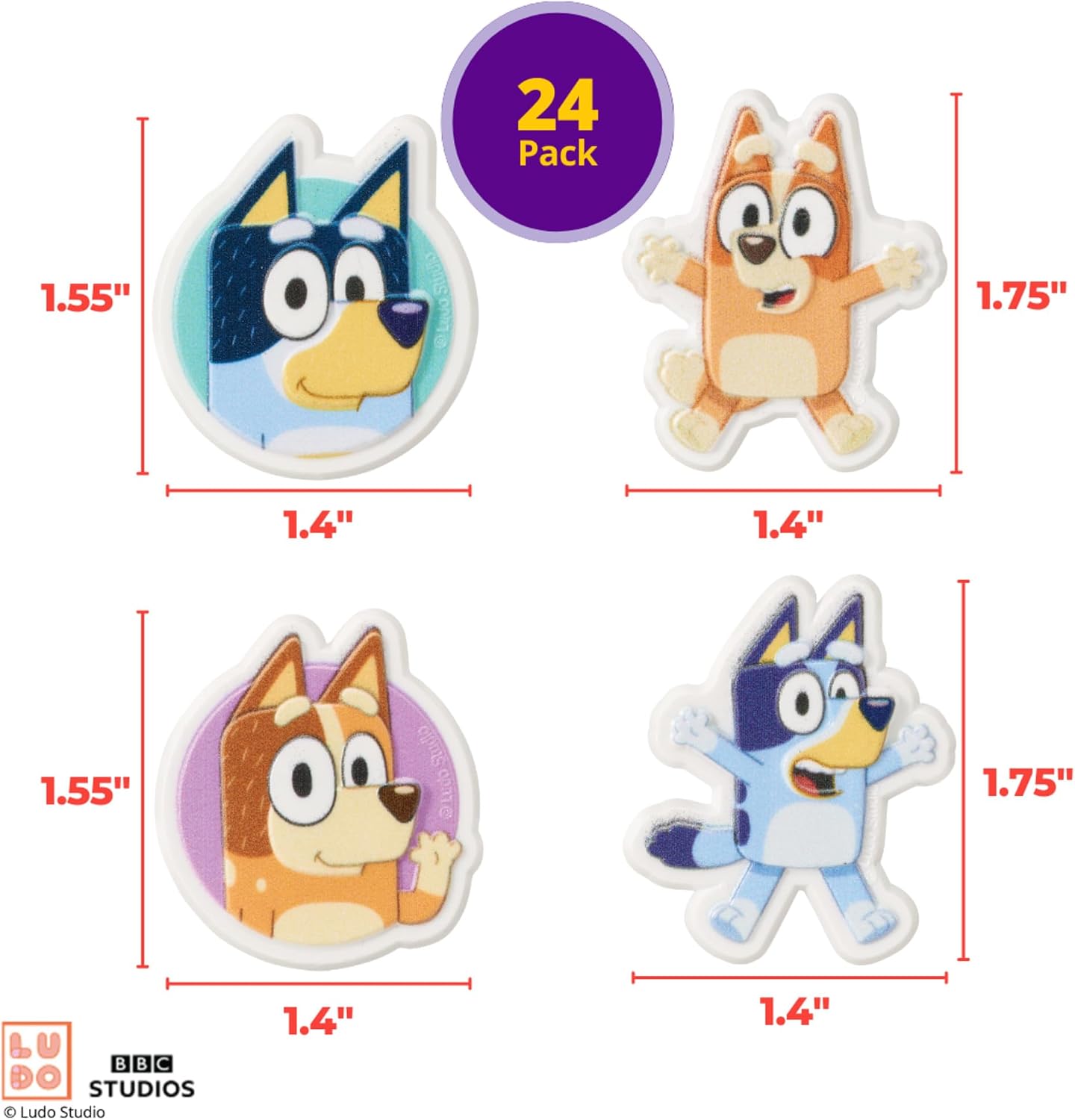 Detalle 2 de DecoPac Bluey So Much Fun Cupcake Rings 24-Pack