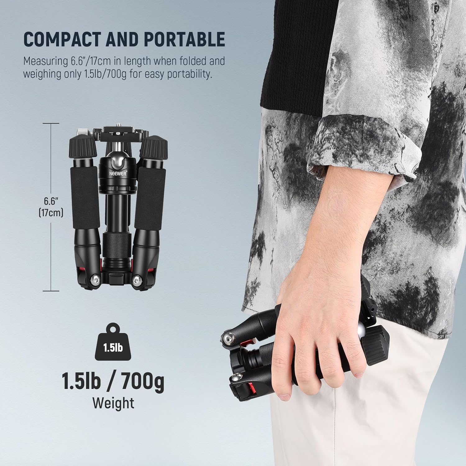 Thumbnail 6 de NEEWER Mini Desk Camera Tripod with Phone Holder (TP-AAM521)