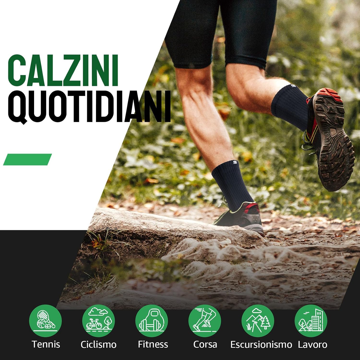 Detalle 2 de Alaplus calzini lunghi da lavoro 6 paia
