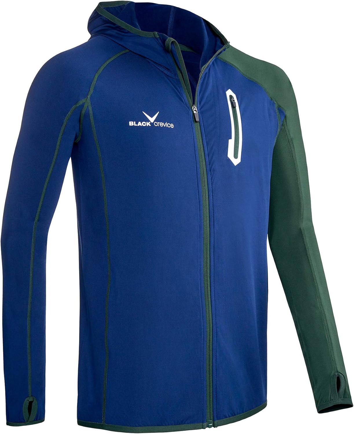 Detalle de Black Crevice Giacca in micropile da uomo Second Layer Midlayer con cappuccio BCR297879