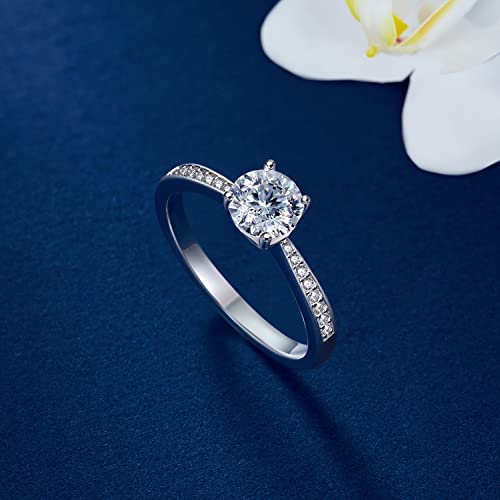 Thumbnail 7 de MomentWish Anillo de Compromiso con Moissanita en plata de ley 925 – Regalo para Mamá y Mujer
