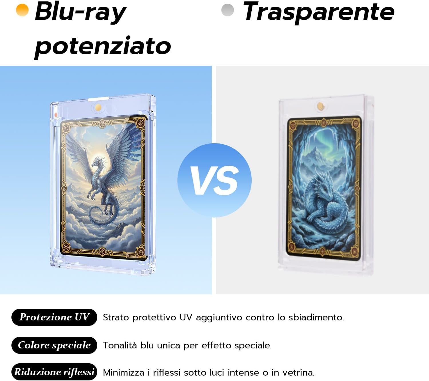 Thumbnail 6 de Wigearss 10 Pezzi Cornici Acriliche 130PT, Trasparenti con Protezione UV e Blu Ray, Custodie per Carte MTG, Sport e Baseball