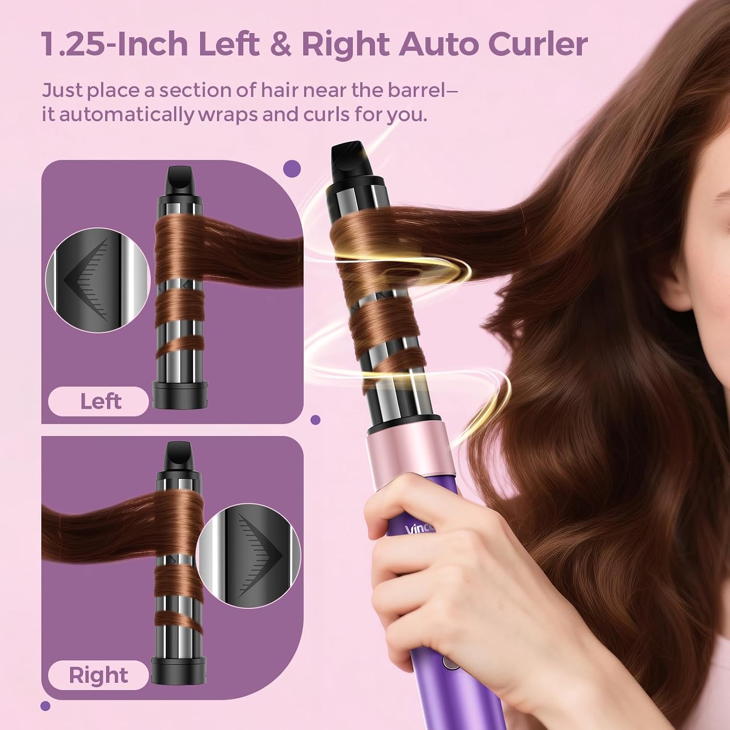 Thumbnail 6 de Vincofy 7-in-1 Blow Dryer Brush Set: All-in-One Hot Air Styler for Fast Drying, Curling, Straightening & Volumizing (Lilac)