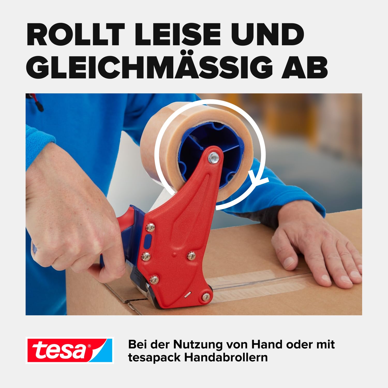 Detalle de tesa Packband Crystal Clear, kristallklar – 3 Rollen, 66 m x 50 mm