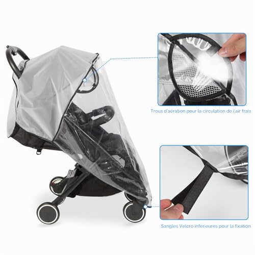 Thumbnail 3 de Hrzeem Habillage Pluie Universelle pour Poussette – Protection météo complète