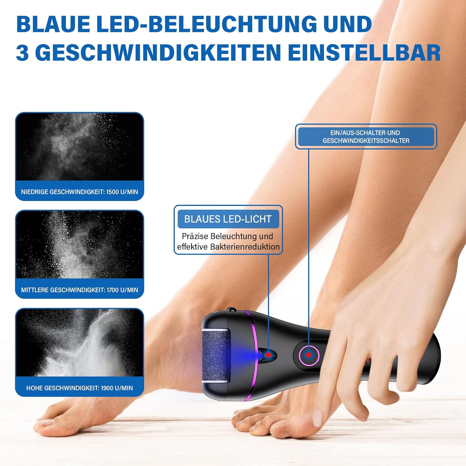Detalle 2 de Ehomfory Hornhautentferner Elektrisch
