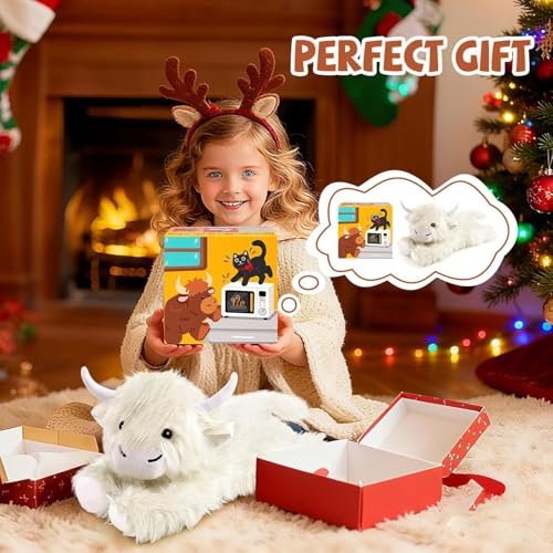 Thumbnail 8 de Highland Cow Heatable Weighted Plush with Lavender Scent by HBPLN