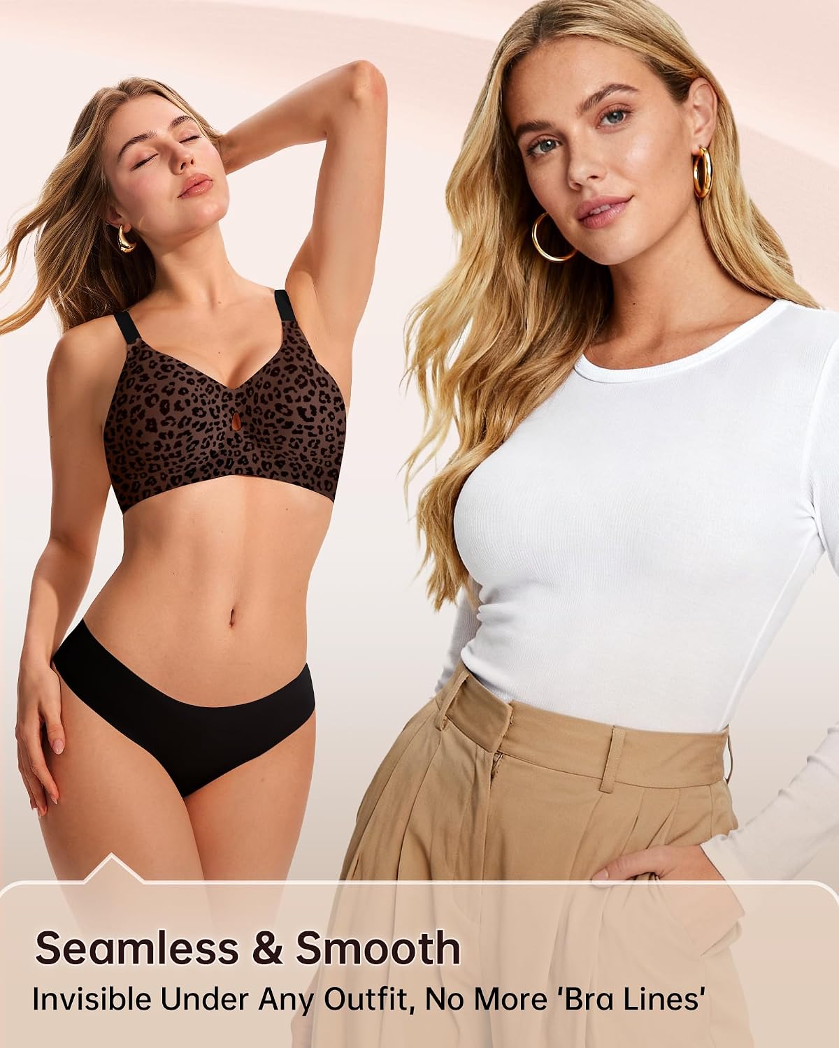 Detalle de LetsJoli Wireless Jelly Bralettes: Seamless, Push-Up Coverage with 360° Support