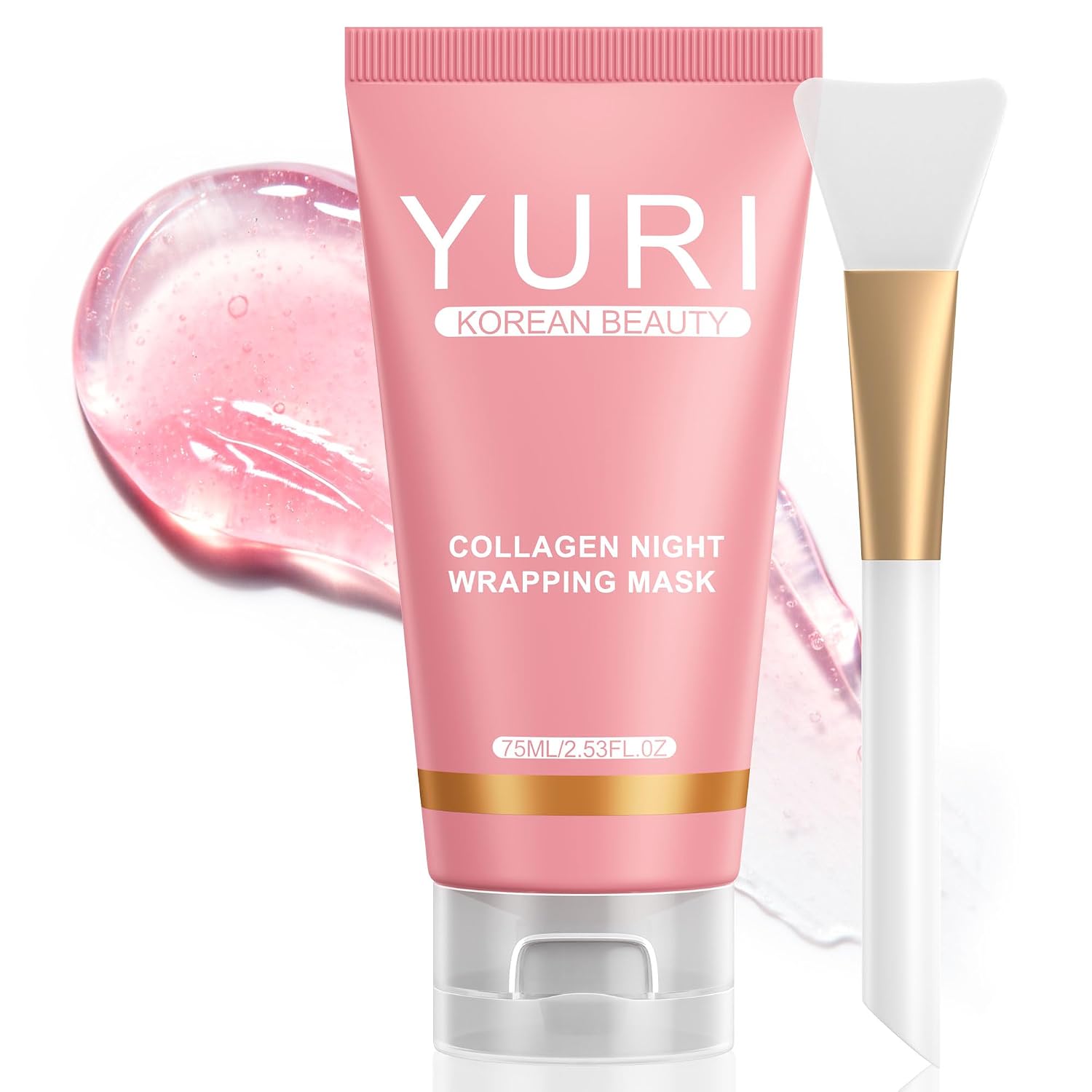 Detalle de YURI Collagen Night Wrapping Mask, Overnight Peel-Off Mask, 2.53 fl oz