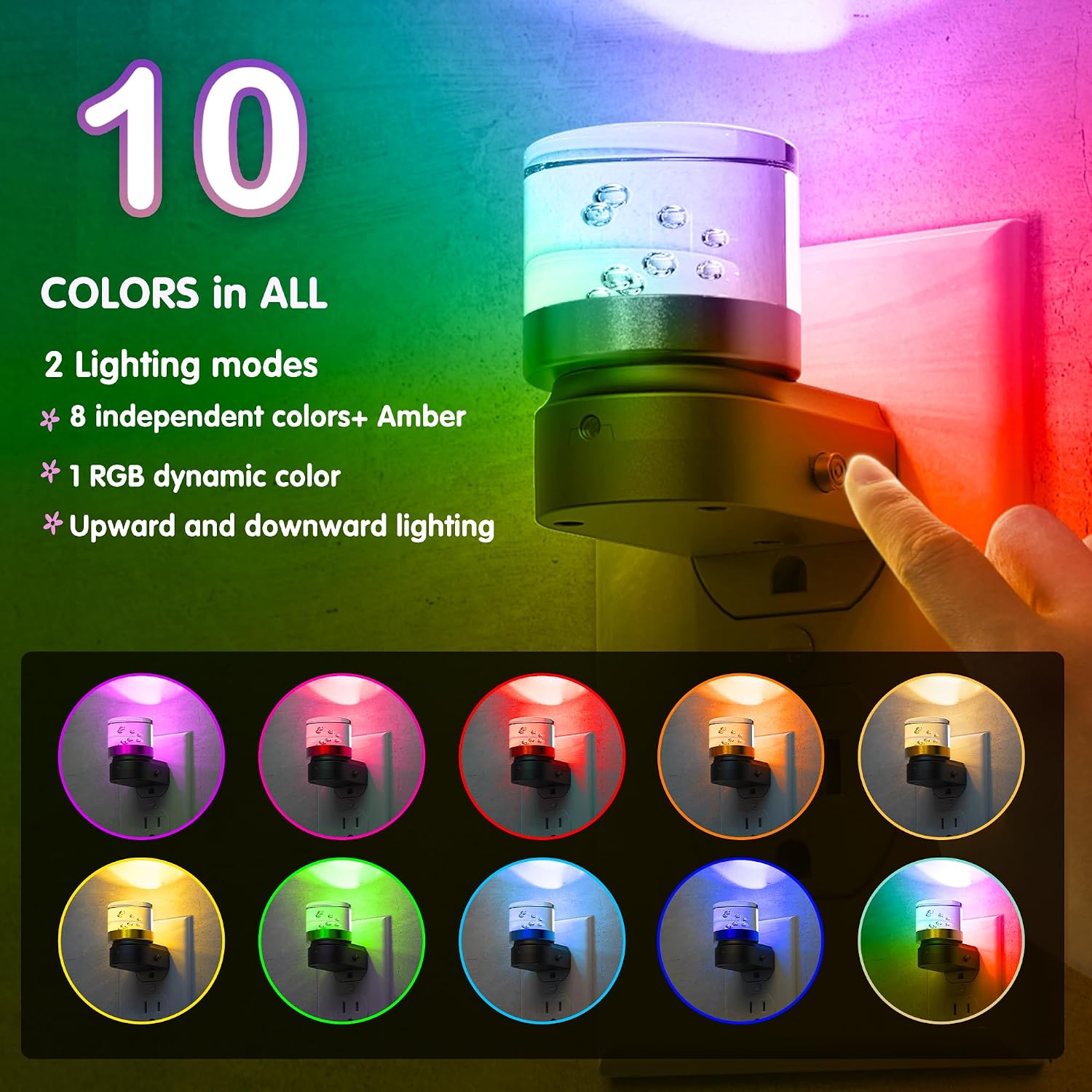 Detalle de LOHAS LED Night Light, 9 Colors