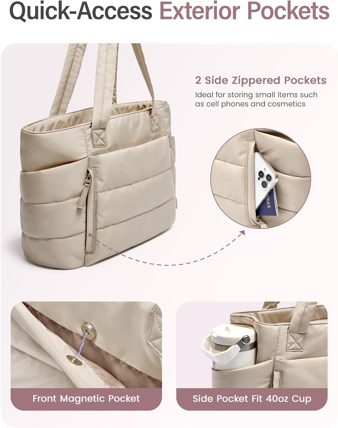 Detalle 2 de Uselike Quilted Tote Bag, 20L