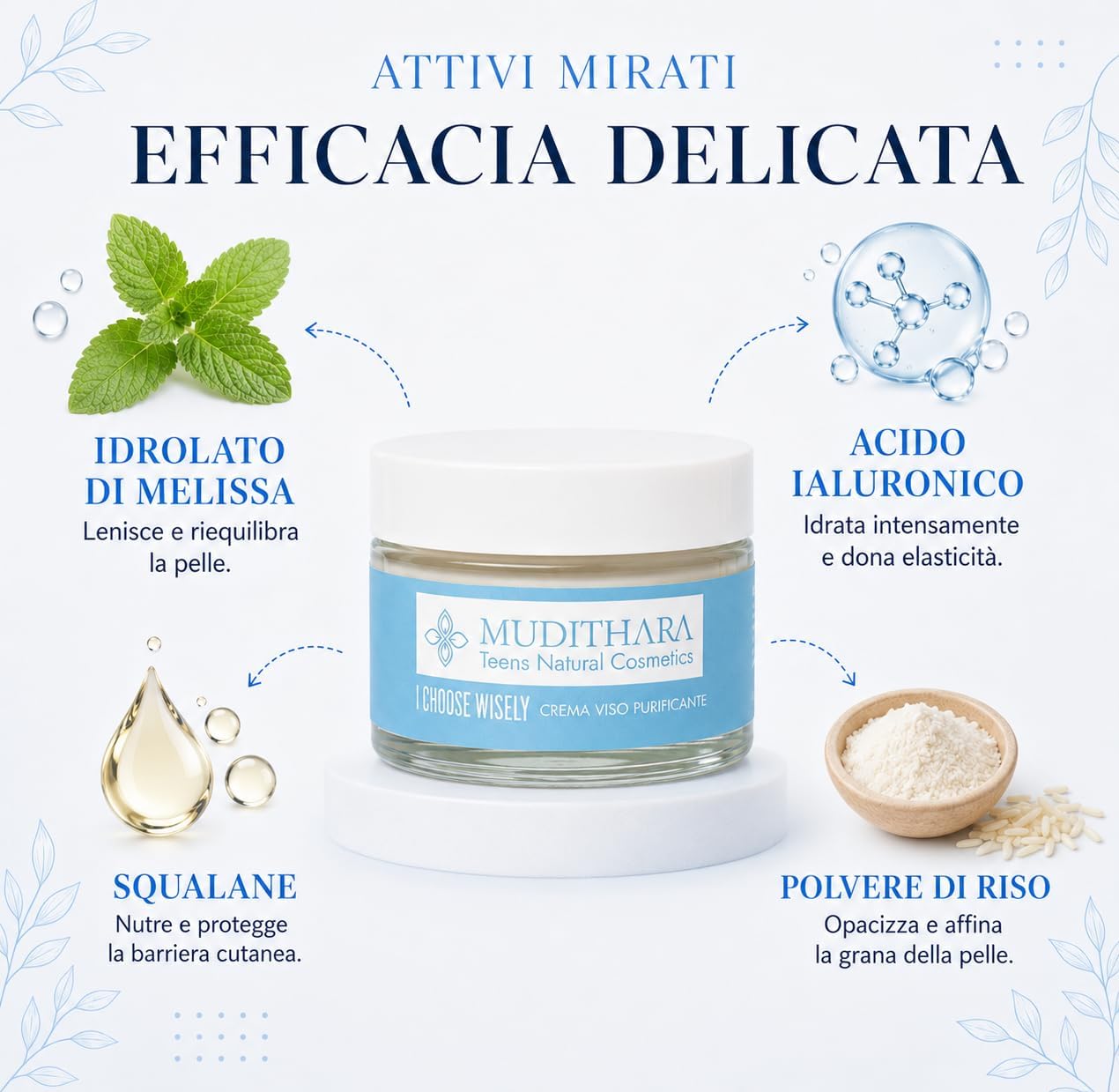 Thumbnail 3 de Mudithara Crema Brufoli Viso Adolescenti 50 ml | Idratante leggera e purificante per pelli impure Miste Grasse