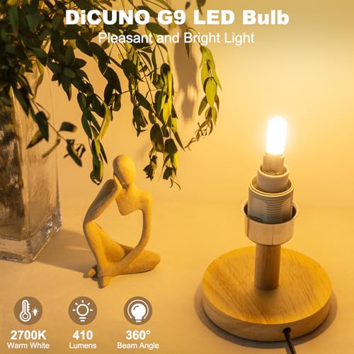 Thumbnail 6 de DiCUNO Ampoule LED G9 3W – Lot de 6, 2700K, 410 lm