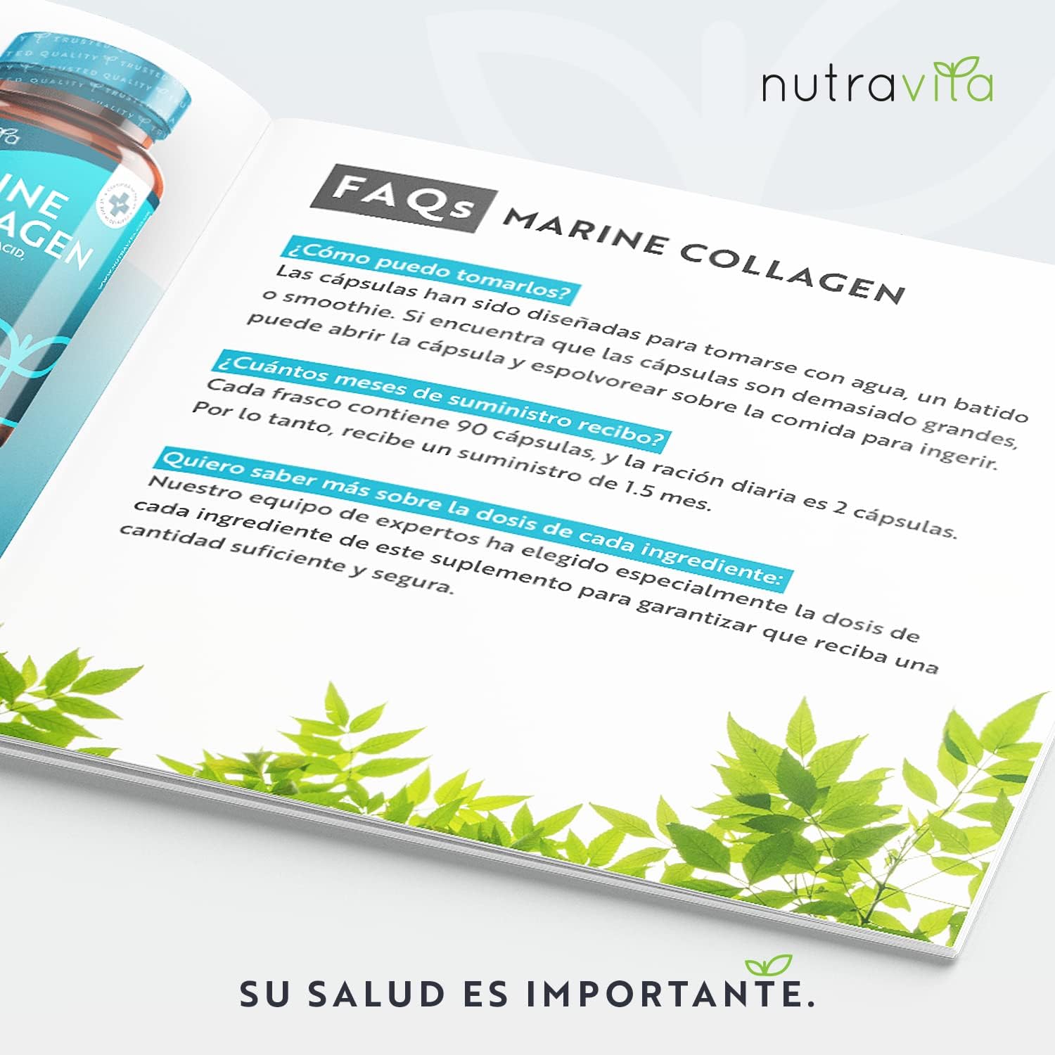Detalle 2 de Nutravita Super Fuerza Colágeno Marino 1000 mg