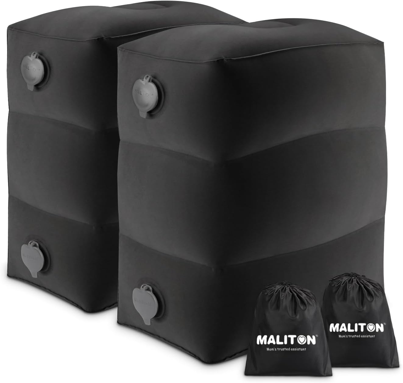 Detalle de Maliton Airplane Footrest, Inflatable Travel Foot Rest for Kids – 2 Pack