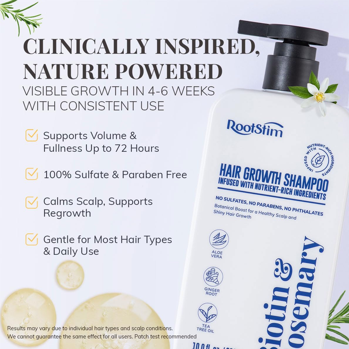 Detalle 2 de RootStim Biotin & Rosemary Shampoo for Hair Growth 10 oz