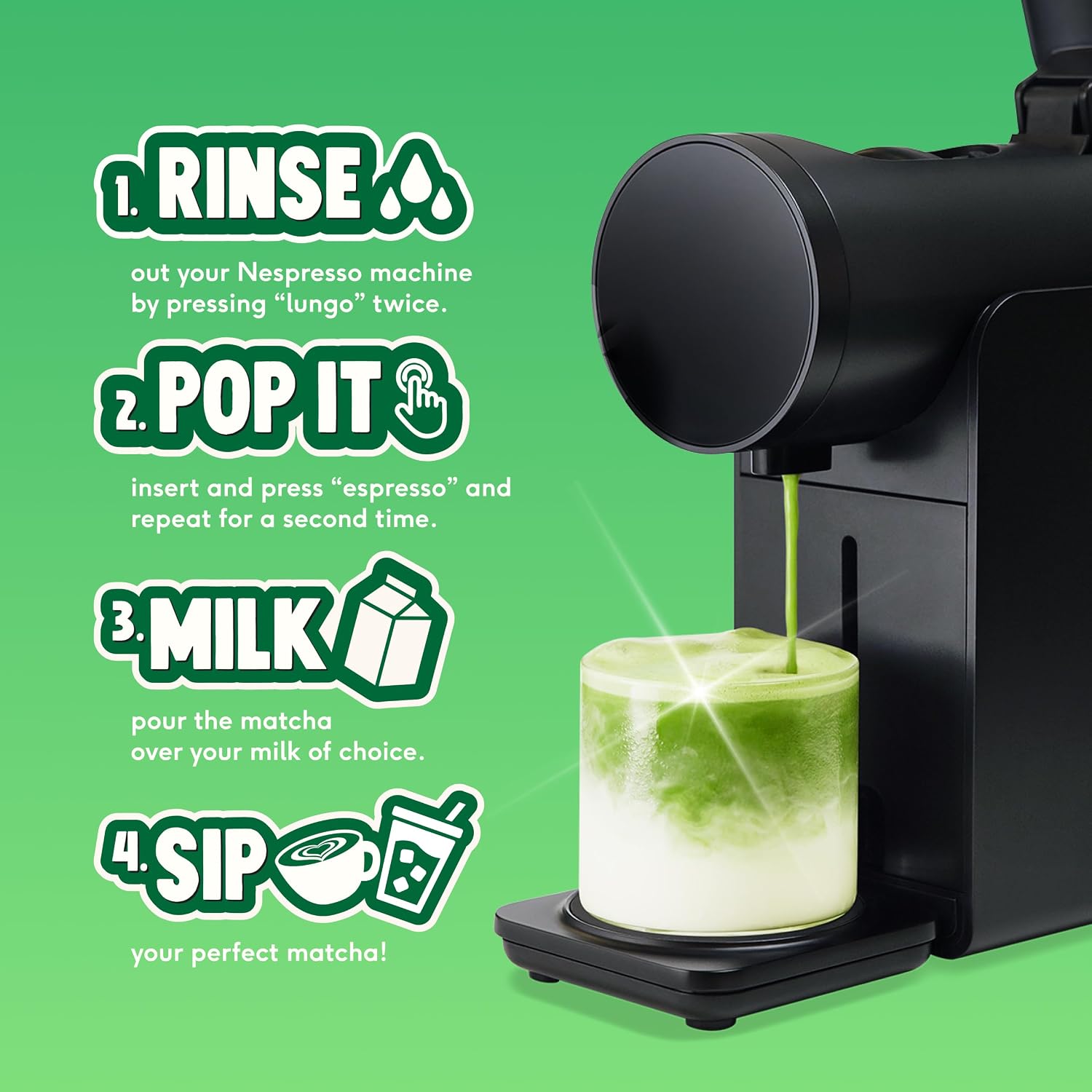 Detalle de Perfect Ted Capsule di Matcha Originale – Pods Bio Compatibili Nespresso