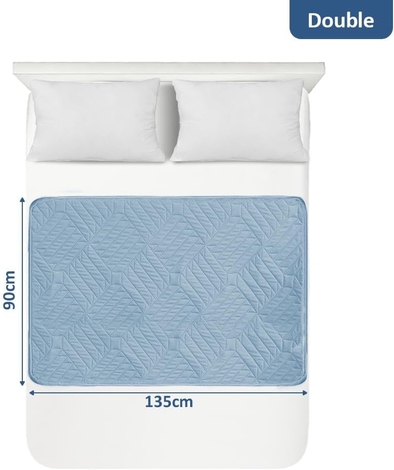 Thumbnail 4 de DUJUIKE protège-matelas imperméable 90x135 cm lavable (alèse pour incontinence, bleu)