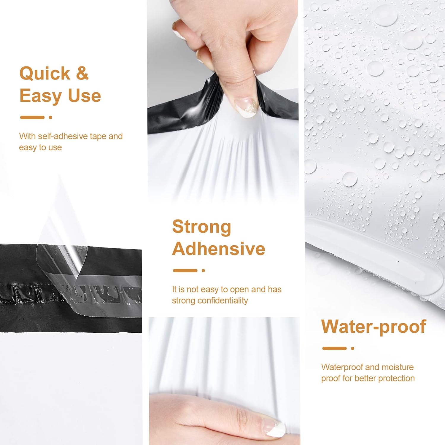 Thumbnail 3 de METRONIC Poly Mailers 19x24, 100-Count White Self-Seal Shipping Bags