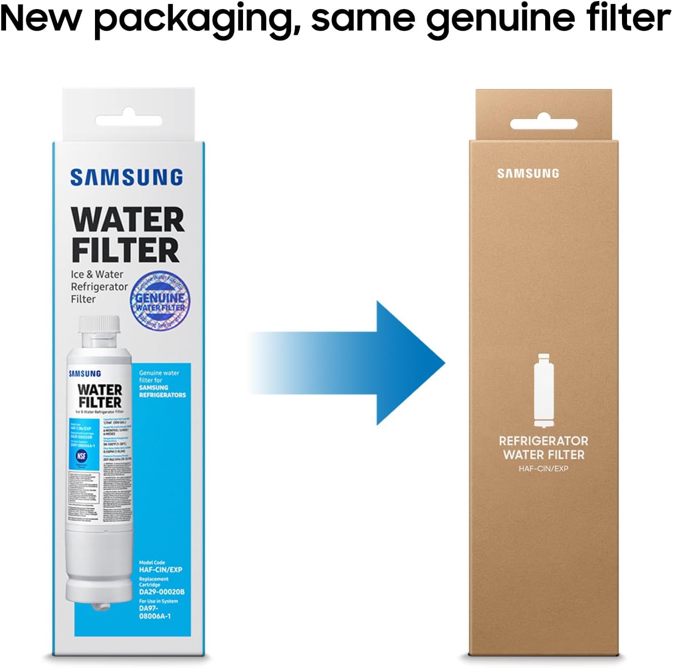 Thumbnail 5 de Samsung Genuine Carbon Block Refrigerator Water Filter (HAF-CIN/EXP) – 6-Month Life, 1-Pack