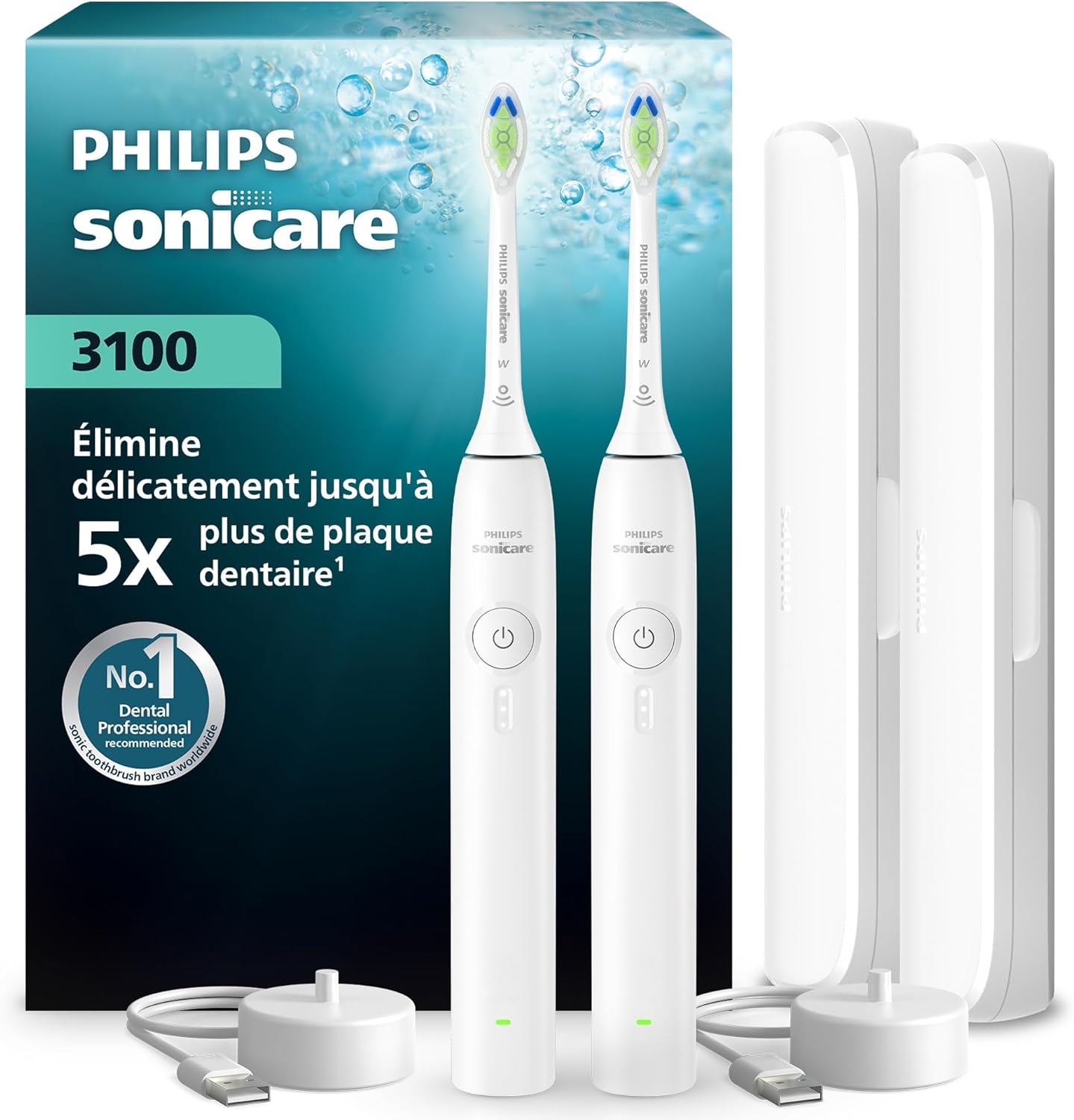 Thumbnail 6 de Philips Sonicare 3100 brosse électrique pack 2