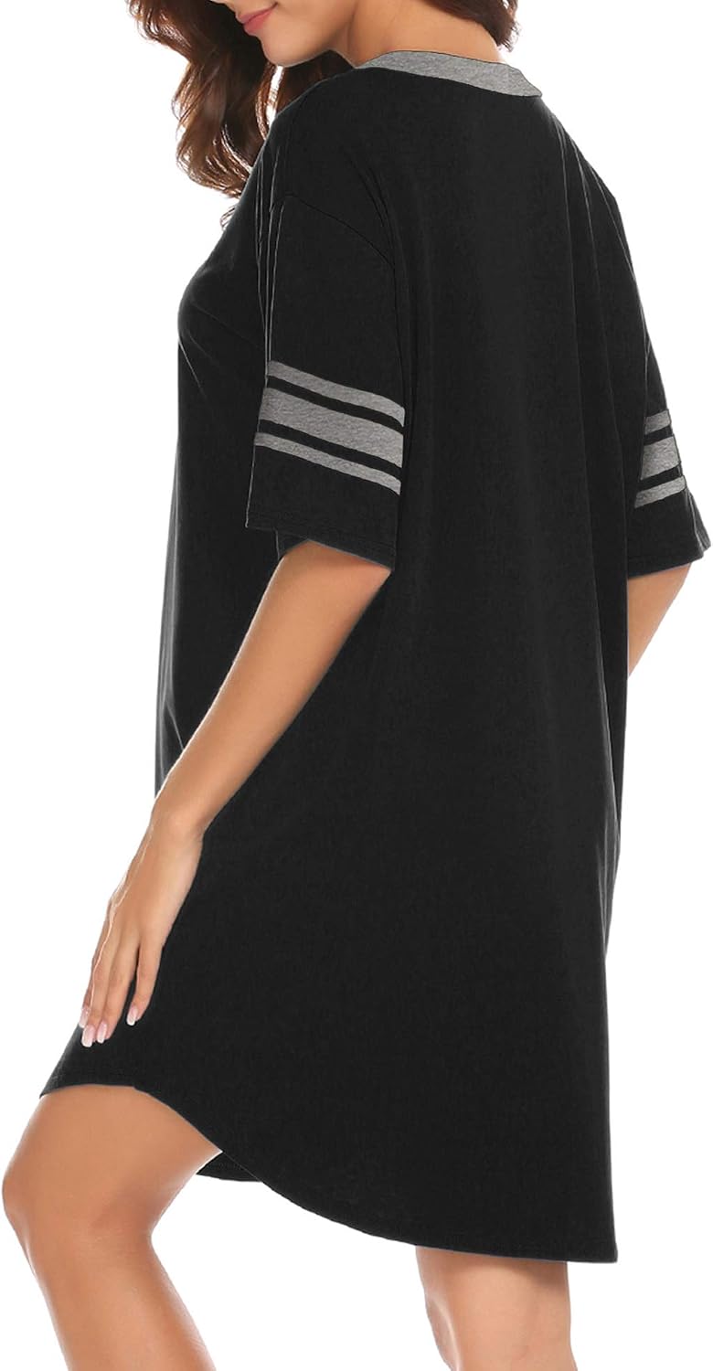 Thumbnail 2 de Ekouaer EKV007064 Cotton Nightgown, Short Sleeve V-Neck, Knee-Length