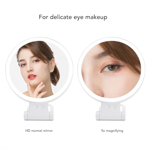 Detalle 2 de Fockety 5X Magnifying Mirror With Light – USB Rechargeable LED Vanity Mirror