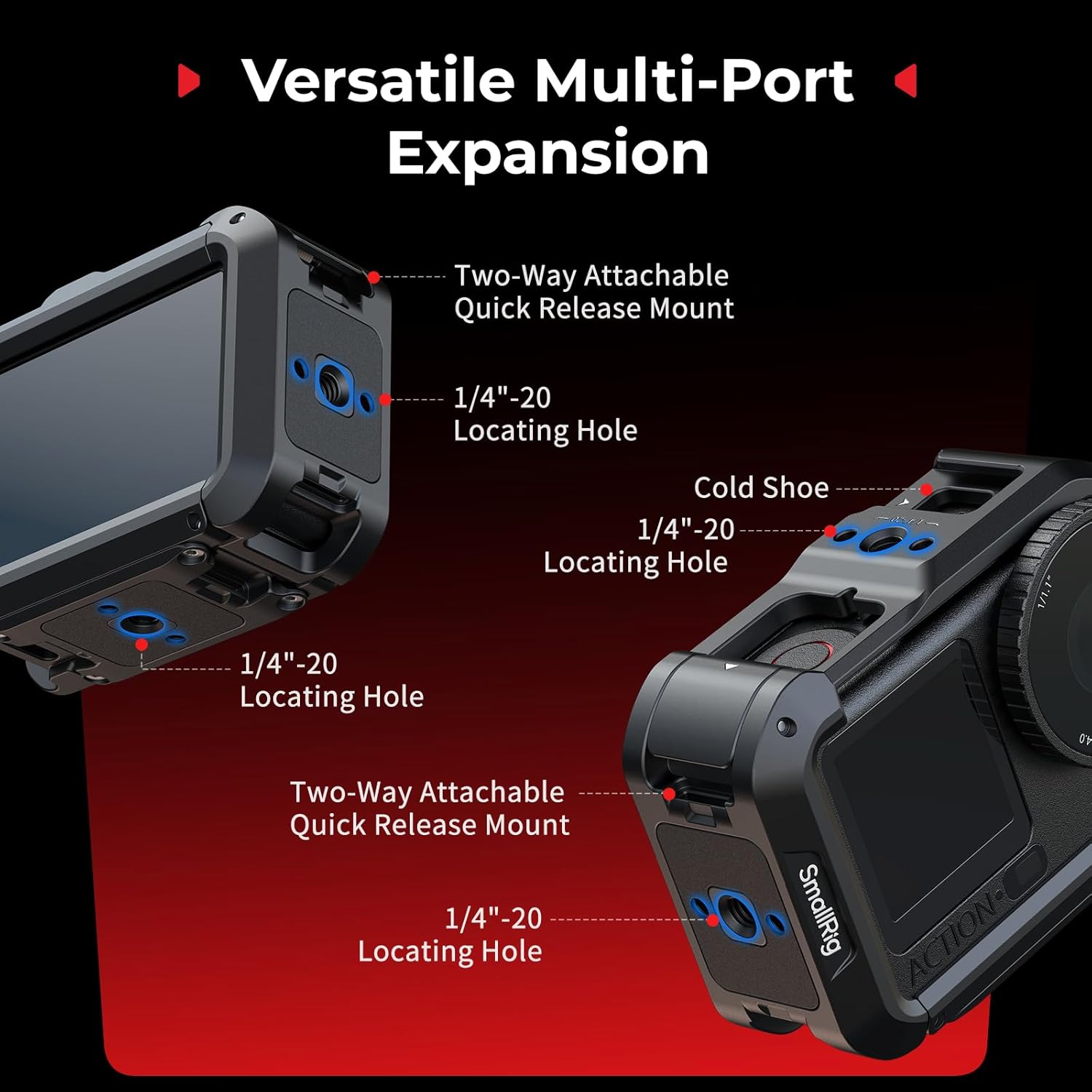 Thumbnail 5 de SmallRig Cage pour DJI Osmo Action 6 (Advanced Edition) — cage de protection avec griffe porte-accessoires