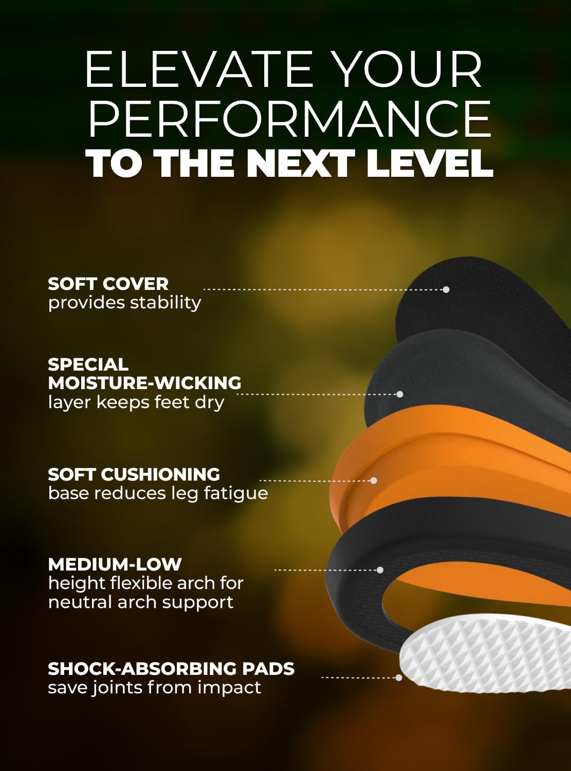 Thumbnail 4 de Flame Boost Running Athletic Shoe Insoles: Arch Support, Shock Absorption, and All‑Season Sport Comfort
