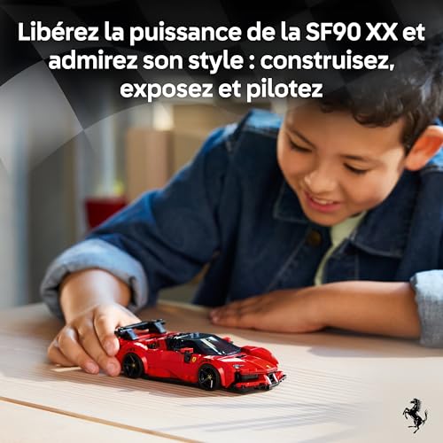 Detalle de LEGO Speed Champions – Voiture de Course Ferrari SF90 XX Stradale (77254) avec Minifigurine Pilote