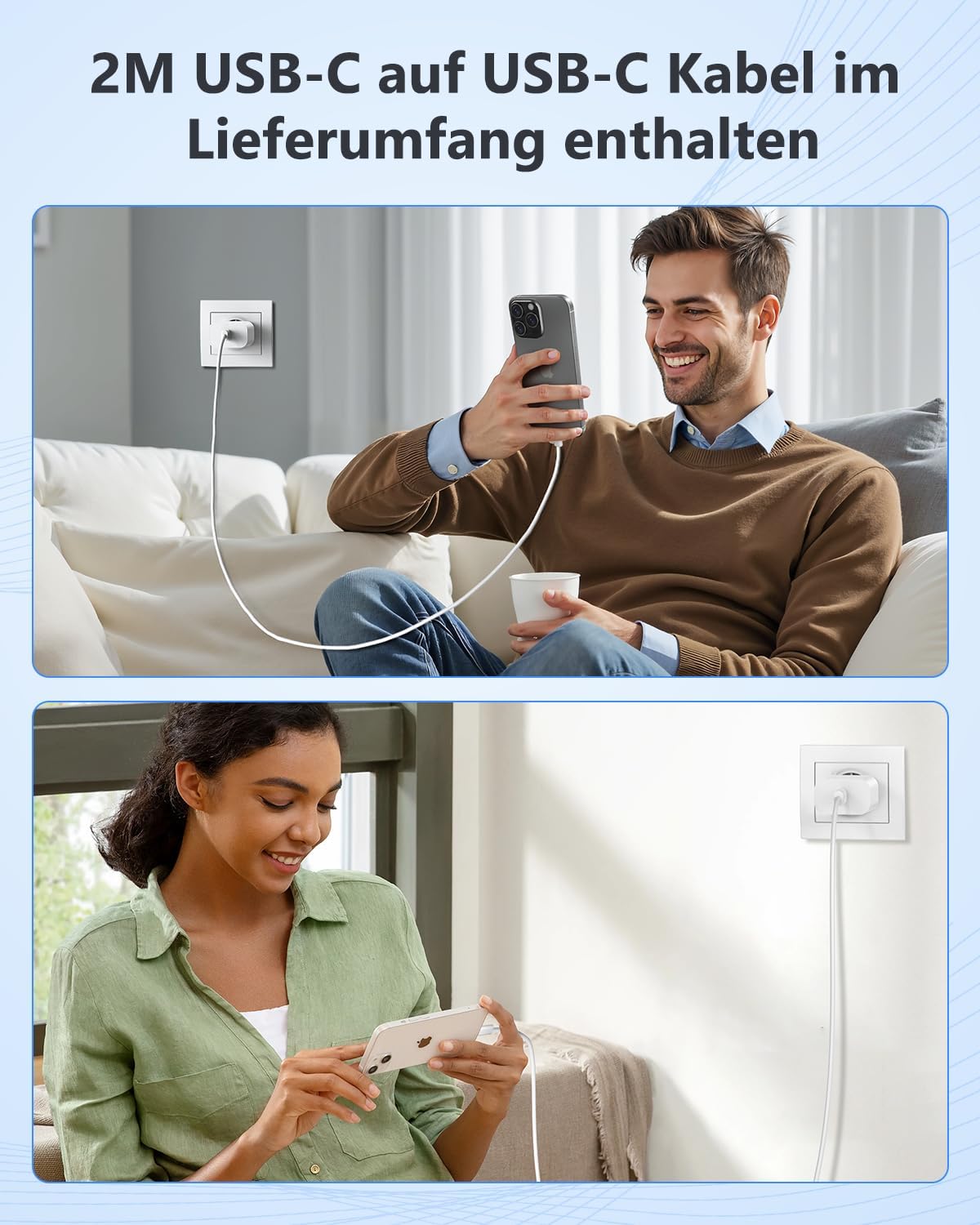 Detalle de 2-Pack 25W USB C Ladegerät 🔌