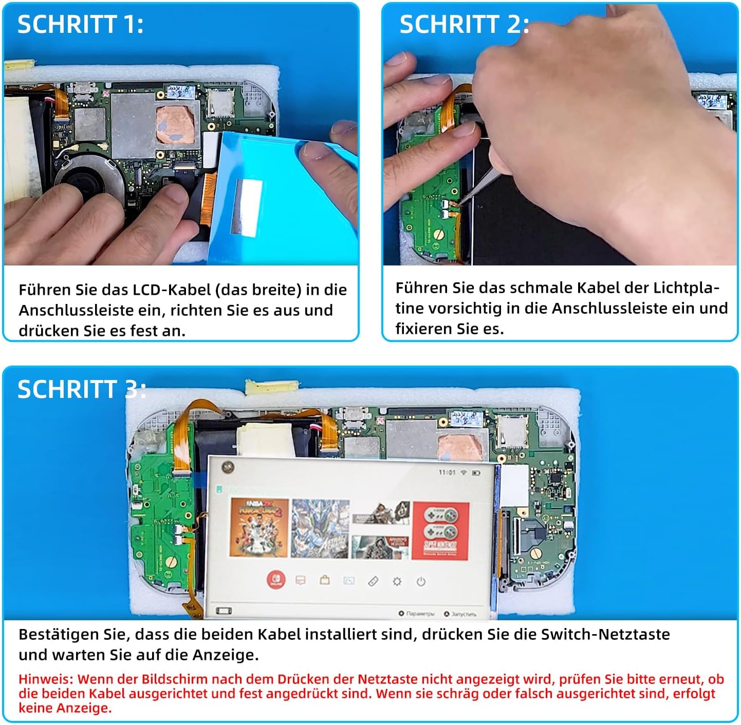 Thumbnail 6 de Wigearss LCD Display für Switch Lite Reparatur