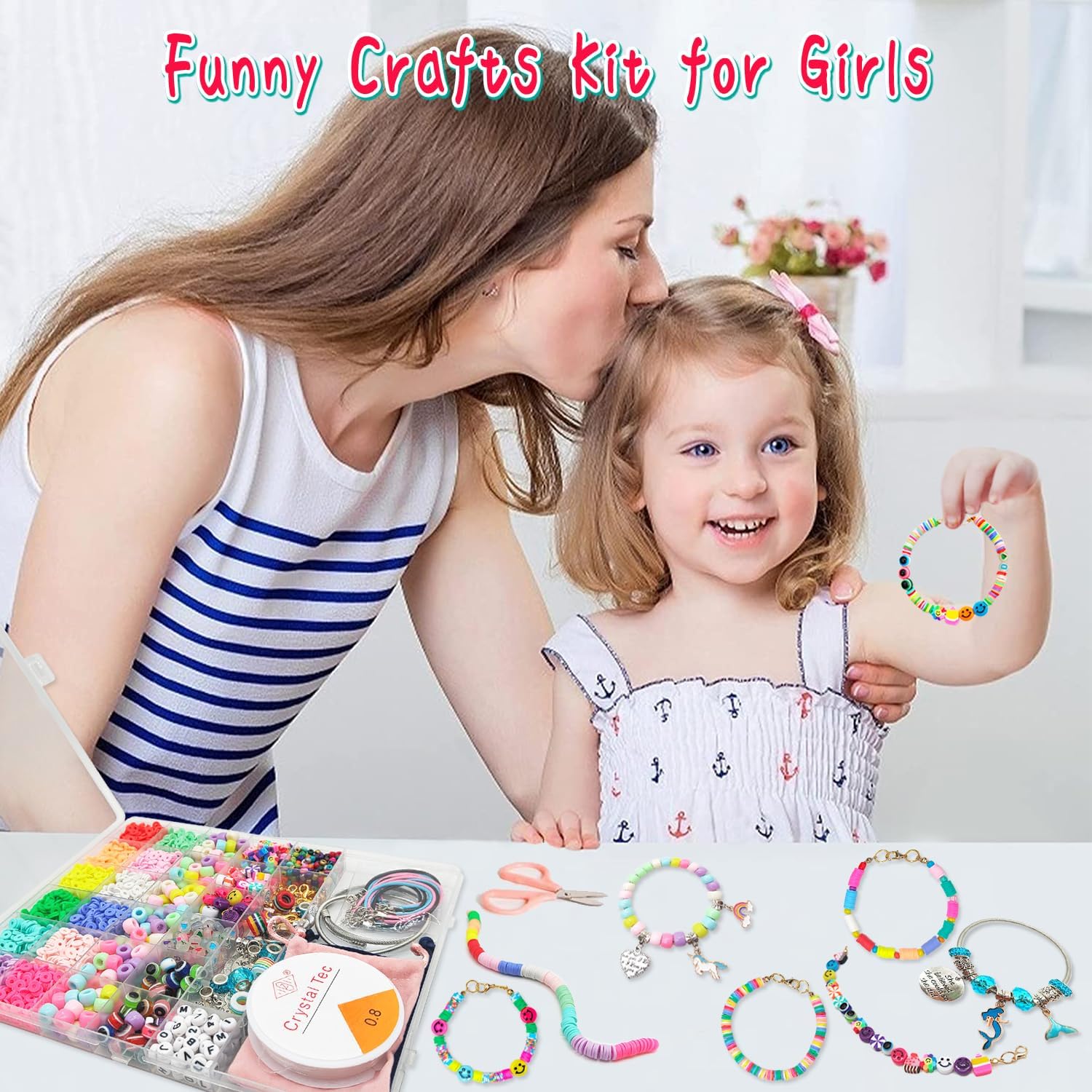 Thumbnail 2 de leitait Girls Toys Bracelet Making Kit 3400pcs jewelry kit 🎁