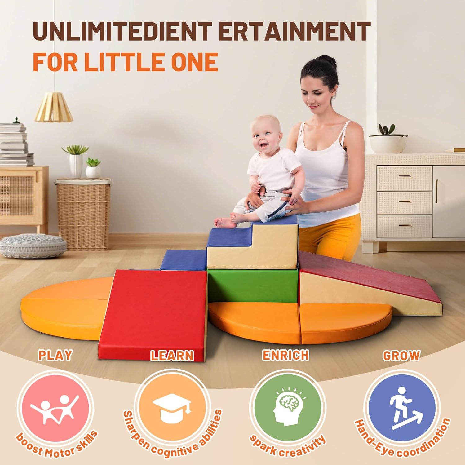 Thumbnail 3 de JungleDove Baby Soft Play Set 9-piece soft play toys