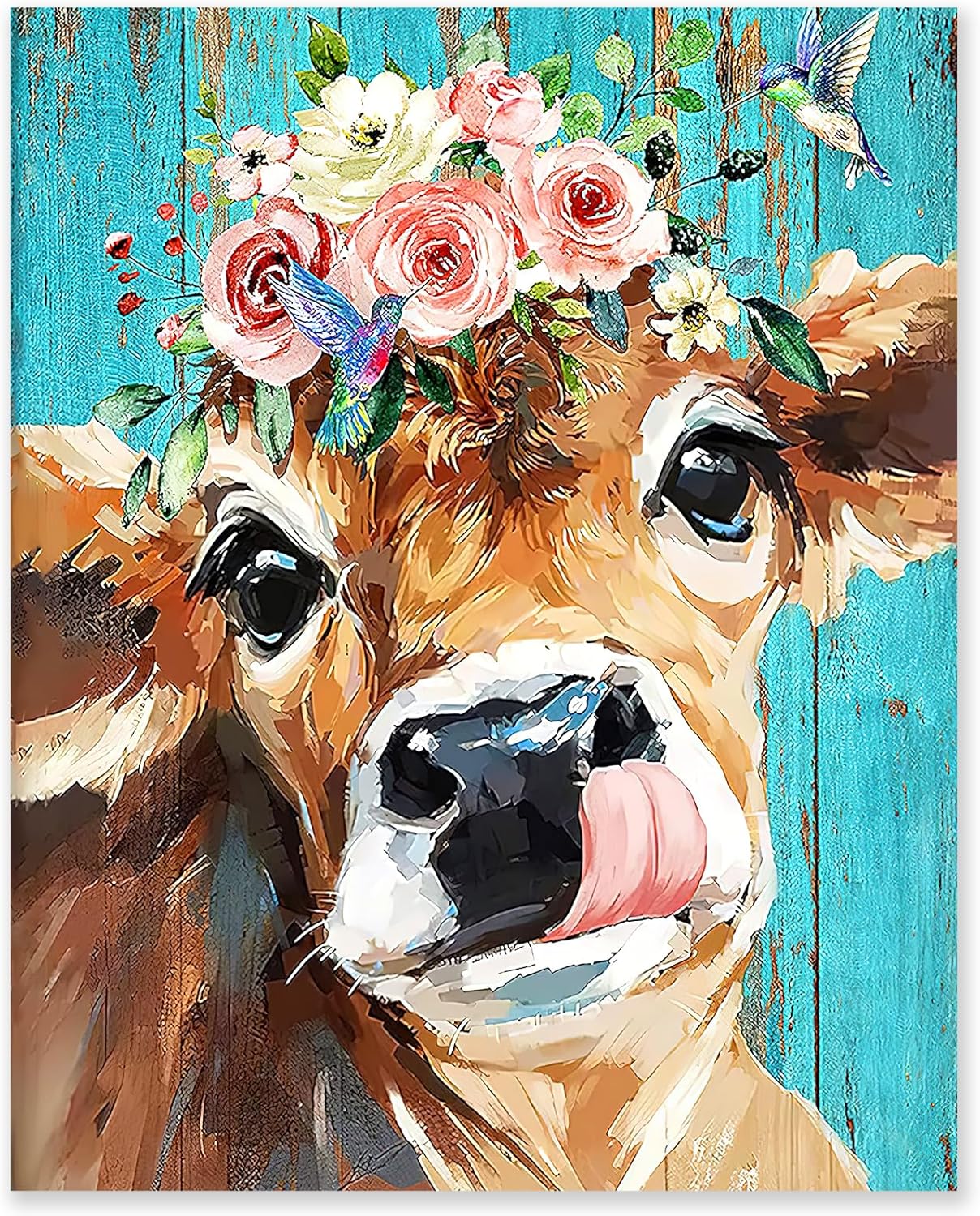 Thumbnail 6 de gelrovaled Malen Nach Zahlen Erwachsene – Handgemaltes Ölbild-Set 20x30 cm, inkl. Rahmen, 3 Pinsel & Acrylfarben, Flower Girl