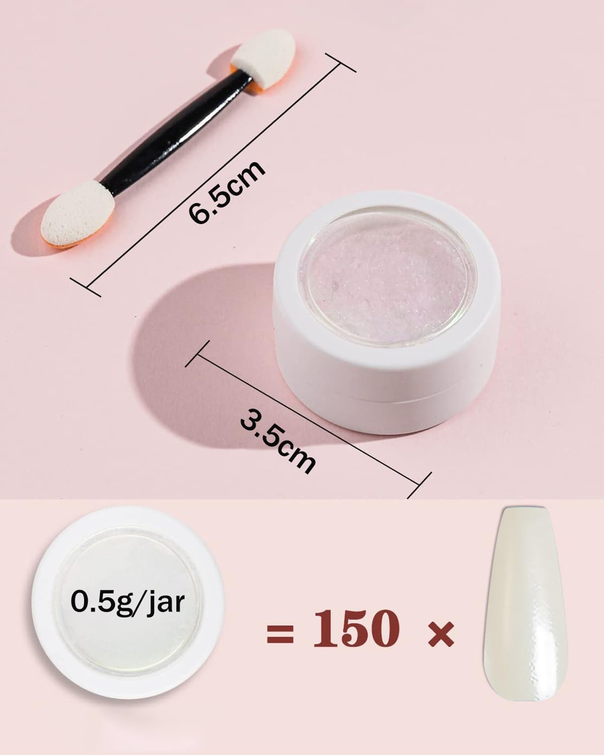 Detalle 1 de Chrome Nail Powder für Spiegeleffekt